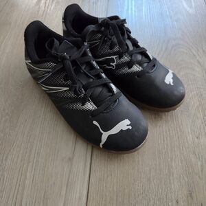 Puma Black and White Indoor Soccer Shoes
